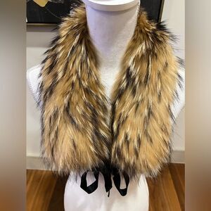 Theory fur detachable collar OSFA